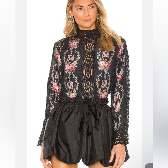 LoveShackFancy Jacque SilkTop